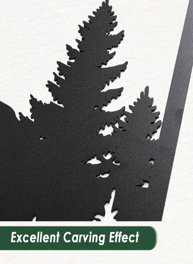 Sanwarm 3 Pieces Metal Tree Modern Wall Decor, Mountain Black Wall Art Decors Abstract Woodland Mountains Minimalist Sculpture Hanging Decoration for Home Bathroom Living Room Bedroom Garden Office - Image 4